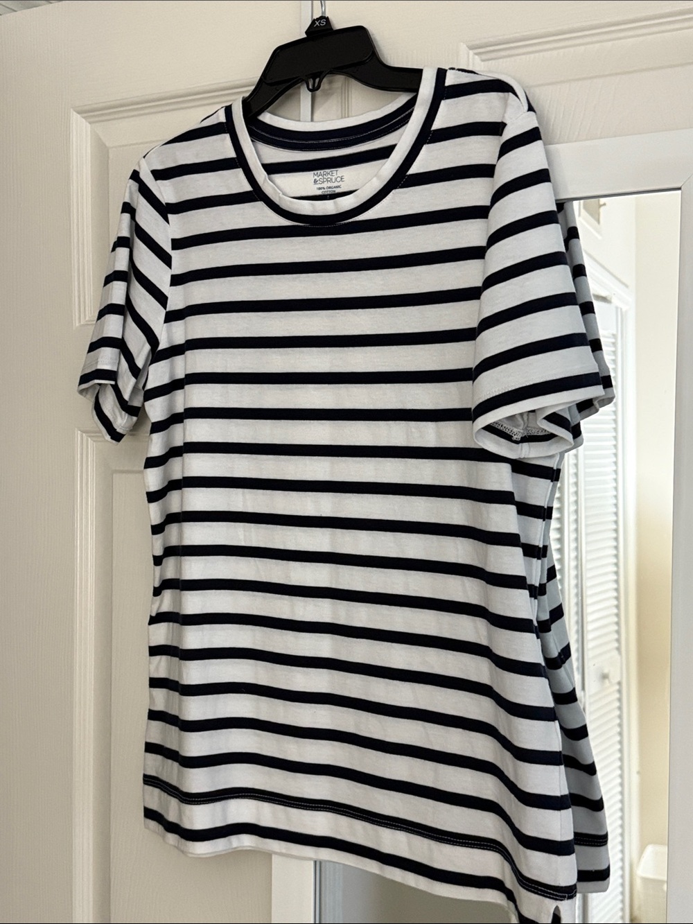 Blue and White Striped TShirt